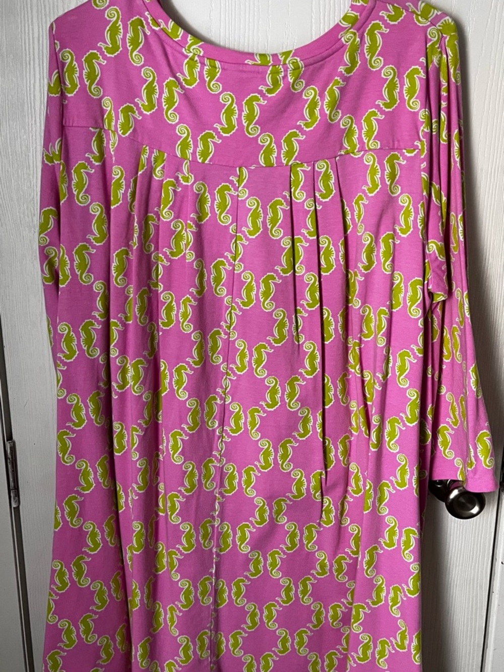 Women’s Crown & Ivy Pink and Neon Green Seahorse Beach Dress - Picture 3 of 8